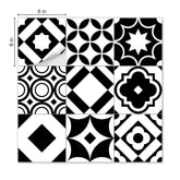 Black and White Spanish Tile Stickers